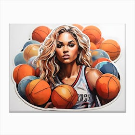 Basketball Girl Canvas Print