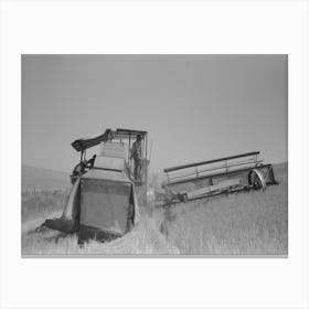 Walla Walla County, Washington, Harvesting Wheat With A Combine By Russell Lee Canvas Print