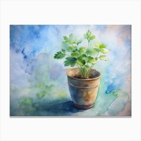 Parsley In A Pot Canvas Print