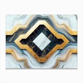 3d Abstract Marble Modern 1 Canvas Print