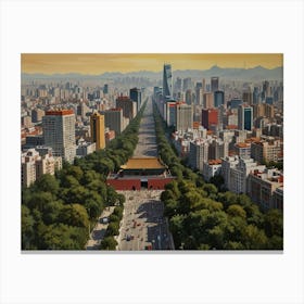 Chinese City art Canvas Print