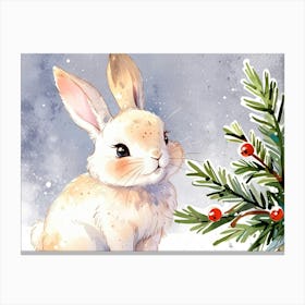 Christmas Bunny Canvas Print