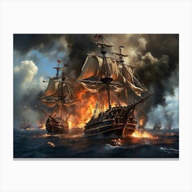 Sea Battle Canvas Print