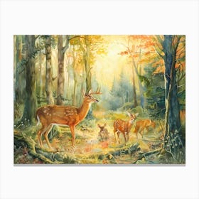 Forest At Dawn Canvas Print