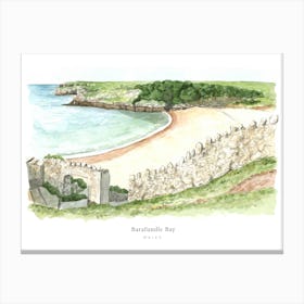 Barafundle Bay Wales Canvas Print