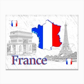 OUR HOME - FRANCE design collection Canvas Print