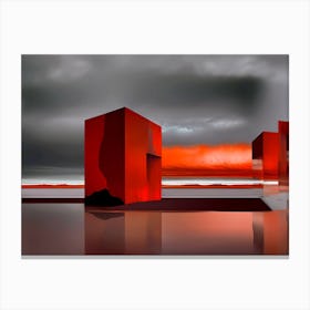 Red Squares Canvas Print
