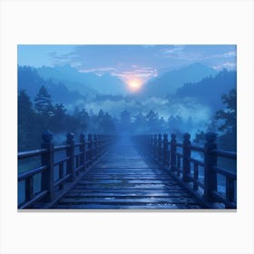 Bridge Over A River Canvas Print