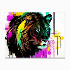 Colorful Lion 17 Canvas Print