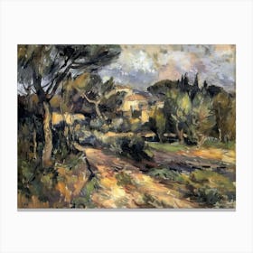 Olive Grove Symphony Painting Inspired By Paul Cezanne Canvas Print