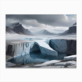 Melting Polar Ice Caps Canvas Print