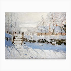 The Magpie, 1869 By Claude Monet Canvas Print