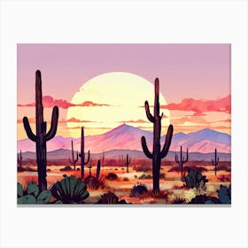 Cactus Desert 4 Canvas Print