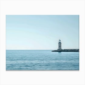 Lighthouse In The Sea Canvas Print