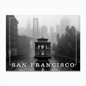Cable Car Charm: A San Francisco Poster Canvas Print