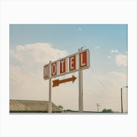 Retro American Motel Sign Canvas Print