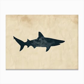 Port Jackson Shark Silhouette 2 Canvas Print