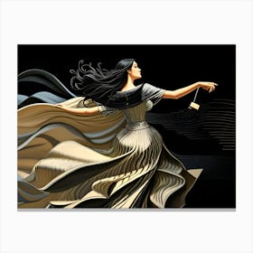 Woman With A Sword Canvas Print