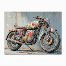 Vintage Colorful Scooter 21 Canvas Print