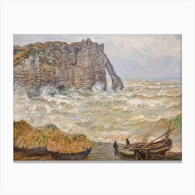 Stormy Sea In Étretat (1883), Claude Monet Canvas Print