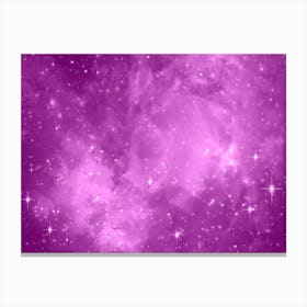 Orchid Galaxy Space Background Canvas Print