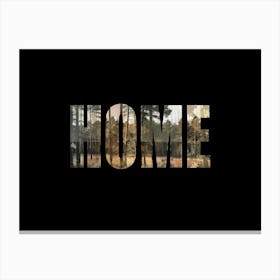 Home Poster Vintage Forest Photo Collage 9 Canvas Print