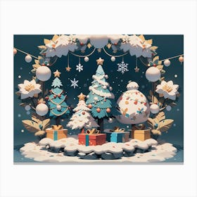 Christmas Scene Canvas Print