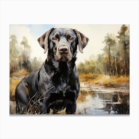 Labrador Watercolo Canvas Print
