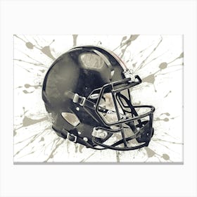 Ohio State Buckeyes Black NCAA Helmet Poster Canvas Print