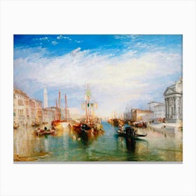 Joseph Mallord William Turner, The Grand Canal Painting, Venice, 1835 HD Remastered Immaculate Version Canvas Print