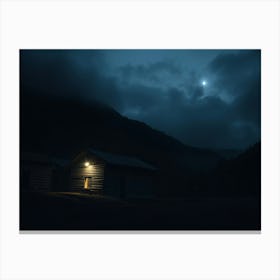 Dark Night In The Mountains Canvas Print