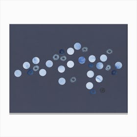 blue abstract dot dots circles geometric shapes Canvas Print