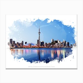 Cn Tower, Entertainment & Financial Districts, Toronto Canvas Print