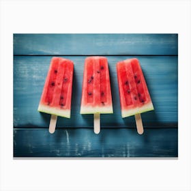 Watermelon Popsicles, Food, Trendy, Summer Canvas Print