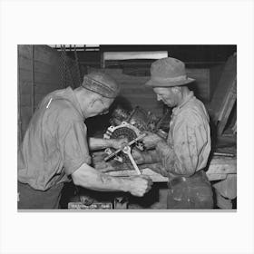 Repairing Tractor, Colfax, Washington By Russell Lee Canvas Print