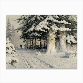 Vintage Winter Landscape III Canvas Print