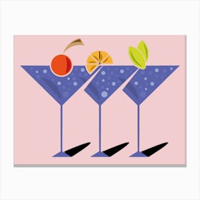 Cocktail Glasses Canvas Print