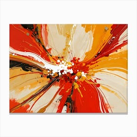 Abstract Flower Painting Canvas Print