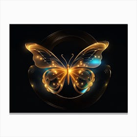 Golden Butterfly 73 Canvas Print