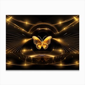 Golden Butterfly 19 Canvas Print
