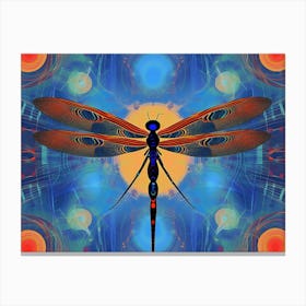 Dragonfly Geometric Wandering Gilder 2 Canvas Print
