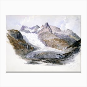 Rhône Glacier From Splendid Mountain Watercolours Sketchbook (1870), John Singer Sargent Canvas Print