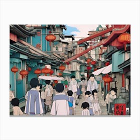 Asian Street Scene 3 Canvas Print
