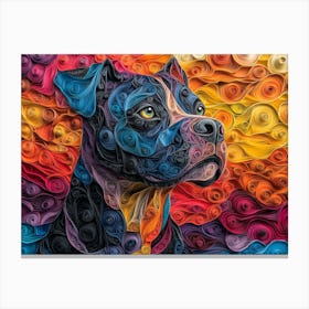 Cane Corso Paper Quilling Dog Portrait Canvas Print