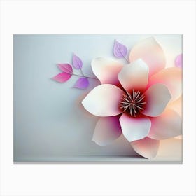 3d Flower Poster Canvas Print