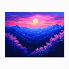 Sunset In The Mountains 59 Canvas Print