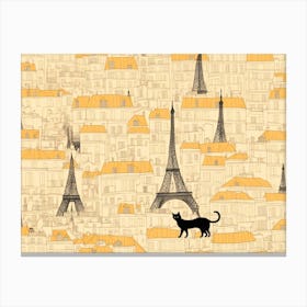 Gustav Klimt Paris Cat Canvas Print