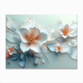 3d Artwork Flower Background Canvas Print