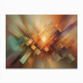 Abstract Image Of A Blurry, Geometric Pattern With A Burst Of Light In The Center Canvas Print