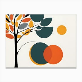 'Sunrise' Abstract Tree 1 Canvas Print
